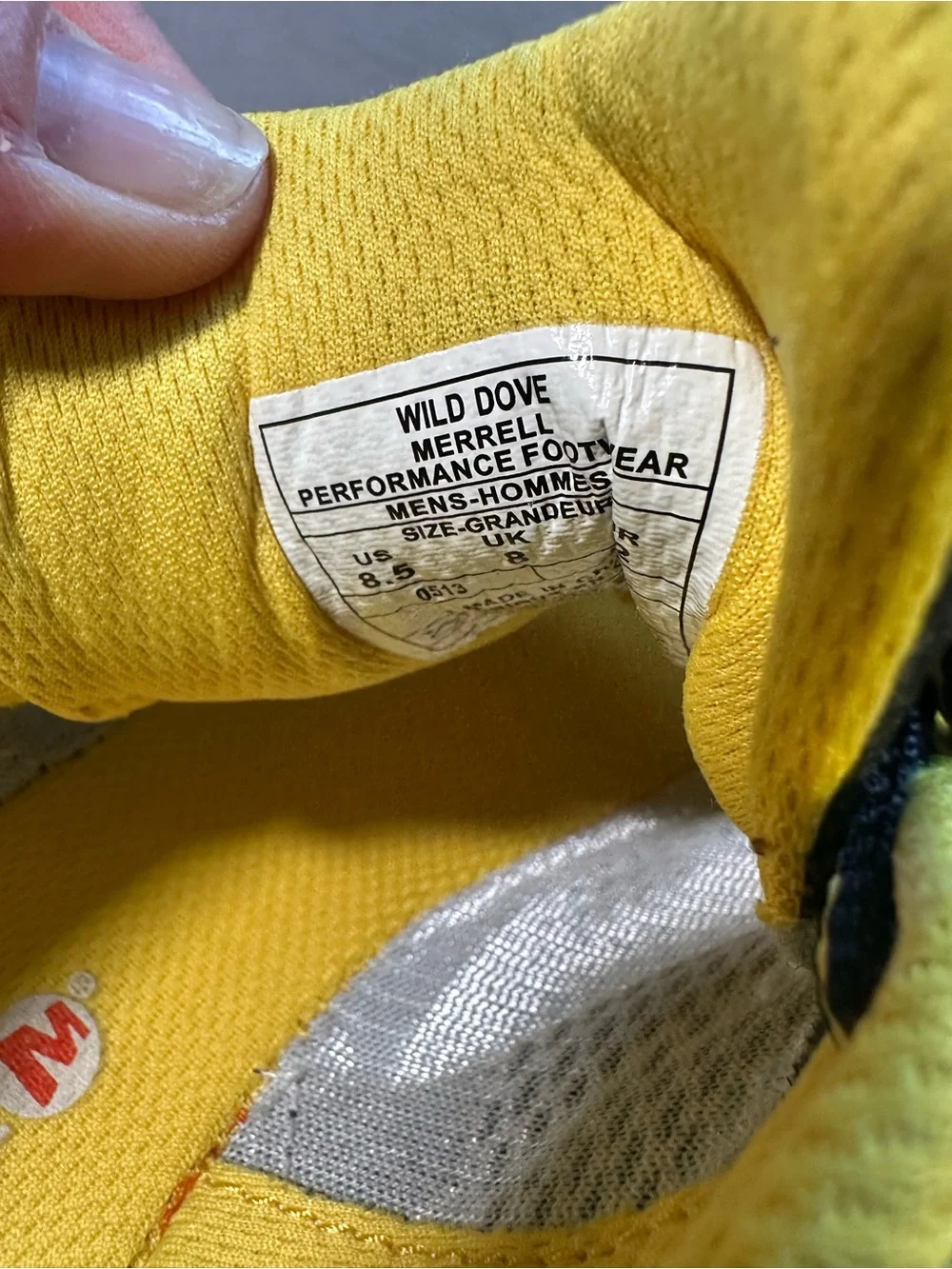 Merrell‎ Gray and Yellow Athletic Sneakers